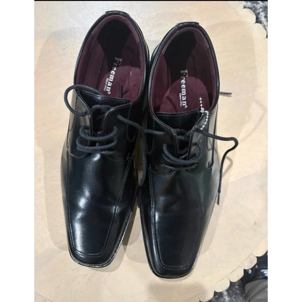 Freeman Men’s Black Leather Shoes | Size 10.5M | Colter 1660 | Like New